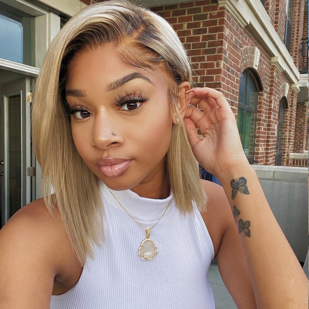 Glueless Ombre Honey Blonde Straight Bob Wig 6×5 Pre-Cut HD Lace Closure Short Wig