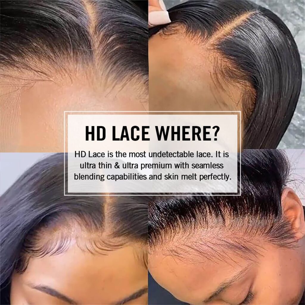 Kinky Straight 13×4 HD Lace Frontal Wig Seamless Blend Human Hair Wig