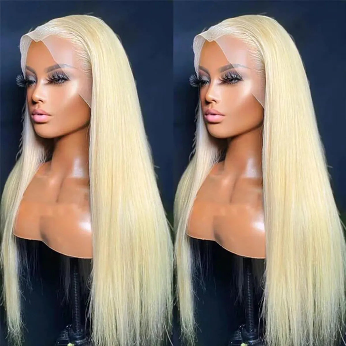 613 Blonde Straight Human Hair Lace Front Wigs Undetectable Lace Wig