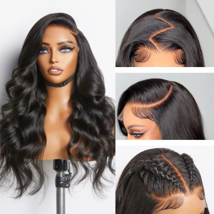 Hair Parting Max Glueless Wig Loose Body Wave 7x6 Closure HD Lace Pre Plucked & Bleached Ready to Go