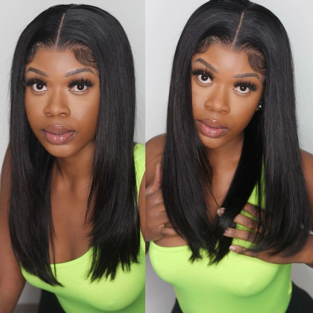 Straight Hair With Layers Shoulder Length Wig HD Lace Front Wig