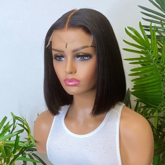 Super Sale Straight Bob Wig 4×4 13×4 Human Hair Lace Wig 150%